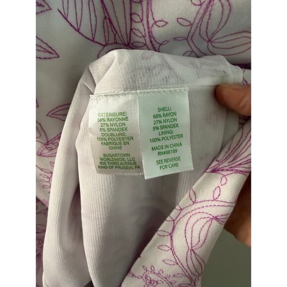 NWT Lilly Pulitzer Laurent Dress Purple Swirl Embroidery Coquette Preppy Sz 14 - Picture 10 of 10